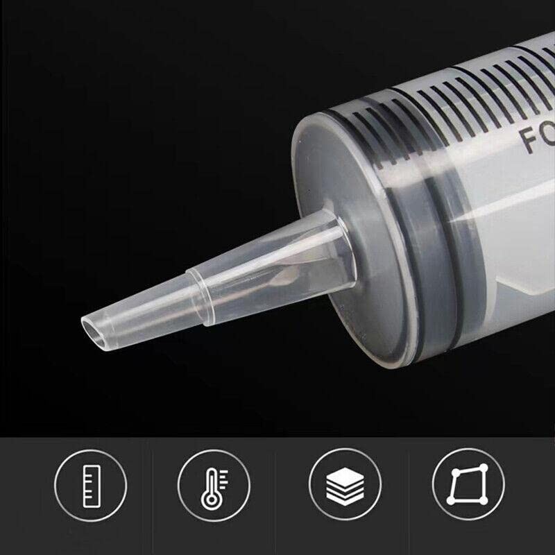 AIMALL 100-200ML Reusable Big Large Plastic Hydroponics Nutrient Measuring Syringe,