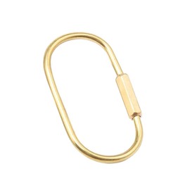 CUTEZING Gold Carabiner Clip Brass Key Ring Screw Lock Keychain,Unisex Screw Carabiner Keyrings for Handbags Keychains Keyring Key Chain Ring Clip Holder Organizer Home Car Keys Key Finder Women Men