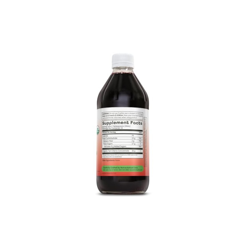 Dynamic Health 100% Unsweetened Pure Organic Certified Tart Cherry Juice