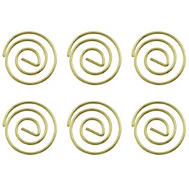 XGNG 50PCS Mini Spiral Clip Metal Round Spiral Paper Clips Circular Paper Clamps for School Office Daily Life Document Sorting Creative