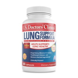 Suplemento clínico de apoyo pulmonar de U.S. Doctors - 12 hierbas chinas, vitamina A,...