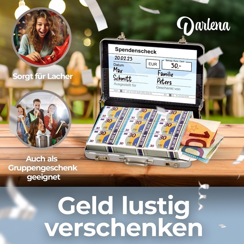 Darlena Money Case Money Gift, silver, 30th birthday