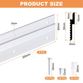 sourcing map French Cleat Picture Hanger 12 Inch, 2 Pairs Aluminum Z Clip Supports 80lbs, Interlocking Wall Mounting Bracket, to Hang Mirrors, Panels, Shelves, Headboards, Art Frames