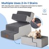 ZOMISIA Dog Stairs for Small Dogs - Extra Wide Pet