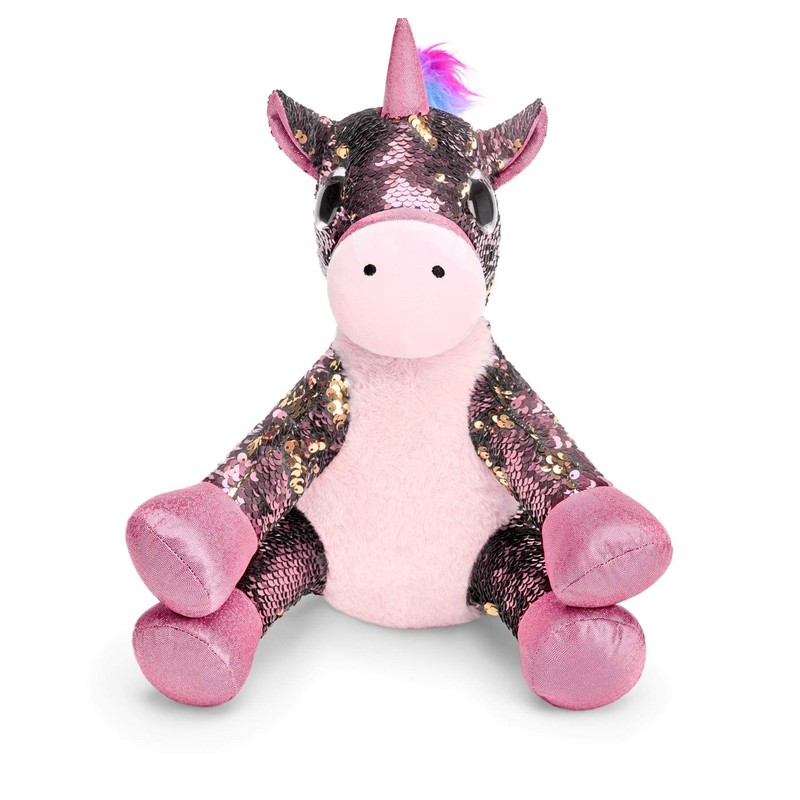 Mousehouse Gifts Sequin Sparkly Unicorn Stuffed Soft Toy 29cm (Pink)