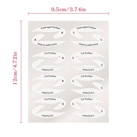 LEEQ 12 Sheets - Eyeliner Stencil Eyeshadow Stencil, Eyeliner Stencil Sticker & Eyeshadow Stencils Sticker Kit, Eye Makeup Stencil (96 Pieces)