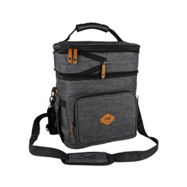 Insulated Cooler Bag Foldable - Waterproof, Leak-proof Lunch Bag with Multiple Compartments, Adjustable Lunch Bag for Camping, Work, Park, Lake, Beach