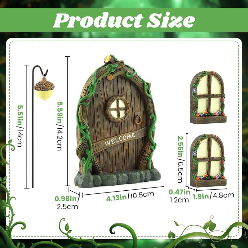 Fairy Door and Windows for Trees Outdoor