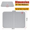Luxet Silicone Dish Drying Mat with Built-in Drain Lip -