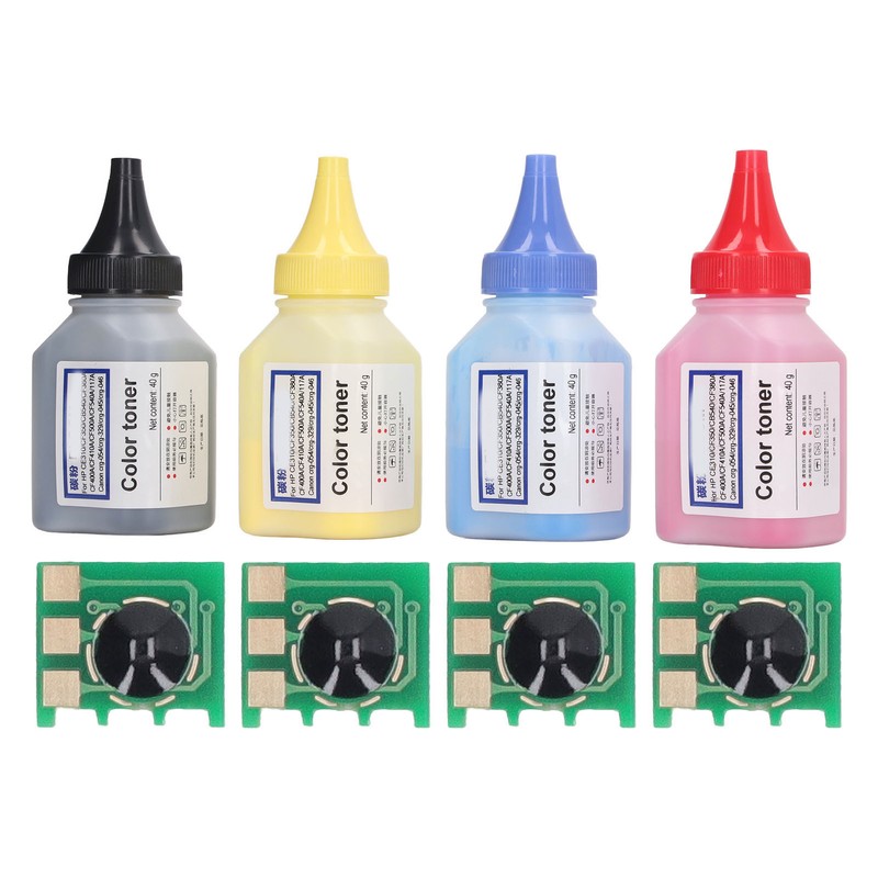 Colorful Black Printer Toner Powder Chip Set for CF350A CE310A