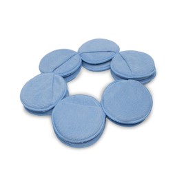 ltwhome Azul Aplicador de Cera polaco de microfibra detalles Limpieza Espuma Esponja Pad con dedo bolsillo para coches, 12 wax applicators, 1