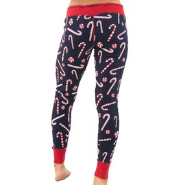 Candy Cane Women's Leggings and Tees, Pajama Separates, Cozy Loungewear for Women, Christmas (Medium)