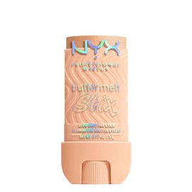 Nyx Professional Makeup, Buttermelt Glaze Stix. Iluminador en barra para cuerpo y rostro. Fórmula ultraligera con textura cremosa y vegana. Tono: A Whole Melt (Beige Metálico). - 5gr