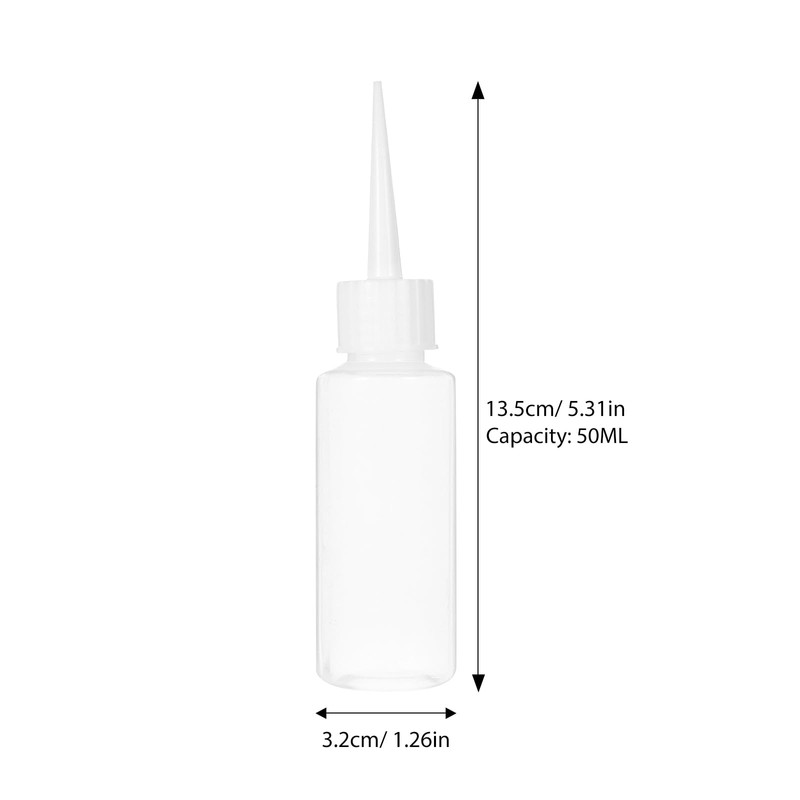 4pcs 50ml Plastic Squeeze Bottles Dispenser, Precision Tip Applicator Bottle,