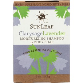 SUNLEAF NATURALS Clarysage Lavender Shampoo and Body Soap, 5 OZ