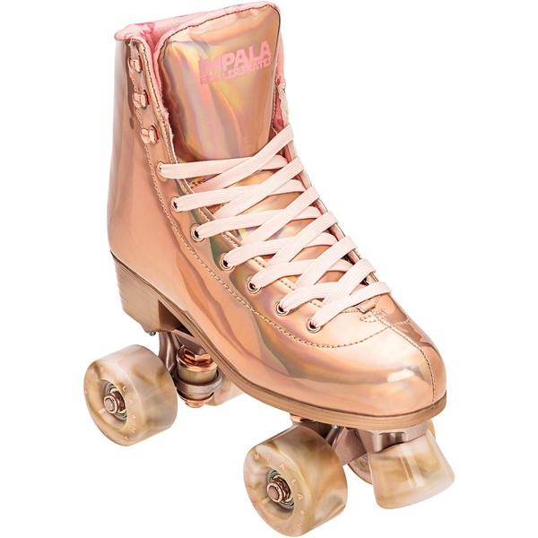 Impala Rollerskates Girl's Impala Quad Skate (Big Kid/Adult) Marawa Rose Gold 7 (US Men's 5, Women's 7) M