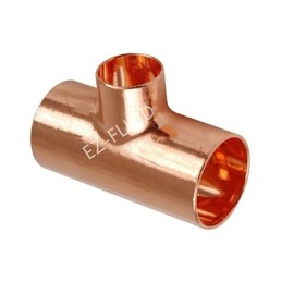(1-PK) EZ-FLUID Plumbing 1" x 1" x 3/4" C X C X C Copper Reducing Tee,LF Pressure Reducer Tee Fittings with Sweat Solder Connection for Residential,Commercial Pipe