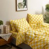 honey qiao Yellow Checkered Comforter Set Full - 3-Piece Bedding