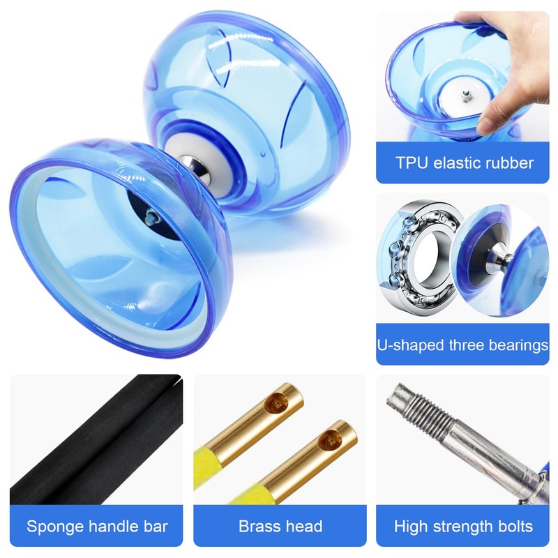 Diabolo Juggling Game with Juggling Balls 12cm Diabolo Balance Game