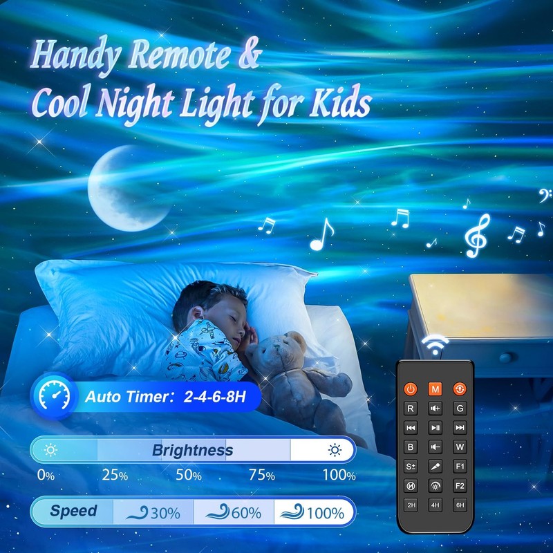 Starry Sky Projector, 180 Light Modes Galaxy Projector Luxocean Lamp,