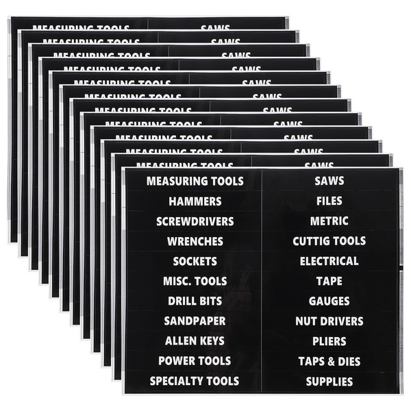 PATIKIL Tool Box Label Sticker, 12 Sheets Machine Organizer Decal