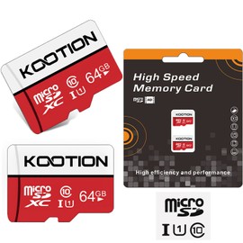Kootion 64GB Micro SD Card Micro SDXC Memory Card with Adapter Class 10 TF Flash Card