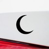 Transparent Decal Stickers of Crescent Moon Silhouette Symbol Icon (Black)