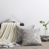 GIGIZAZA Cushion Covers 18 x 18 Inch Silver Grey Square