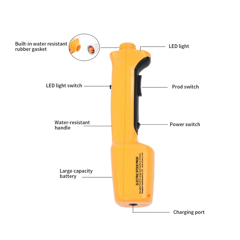 Handheld Electric Stock Prod Livestock Shock Moving Tool for Pig
