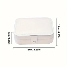 Purple Compact Jewellery Storage Box, Purple Faux Leather, Multi-Compartment Travel Case Lovely Gift For Her on Mothers Day Valentines Birthday Christmas