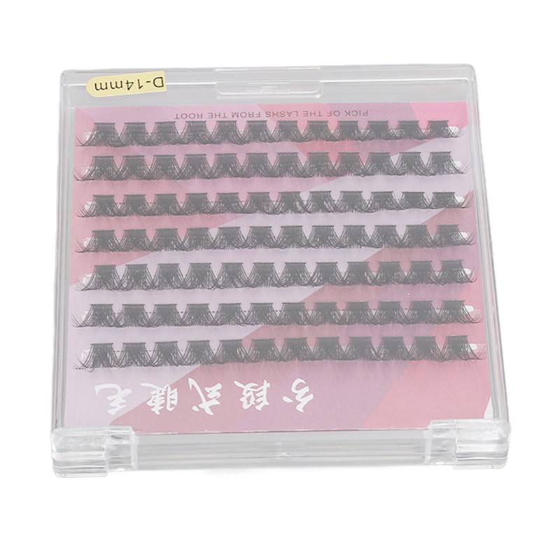 84 Clusters 14mm False Eyelashes D Curly Dense Hair DIY