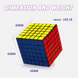 KOSTACHI 6x6 Speed Cube, Professional 6x6x6 Rubik's Cube, Black, 3D Magic Cube, 6x6, Toy for Adults & Children