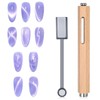 2Pcs 3 in 1 Wooden Handle Nail Magnet Cat Eye