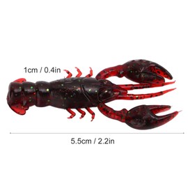 Agatige Soft Fishing Lure Crawfish Bait Shrimp Lobster Claw Artificial Bait Pack of 10 Soft Bait Fishing Tackle Freshwater Saltwater