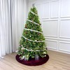 72-Inch Ruffled Velvet Christmas Tree Skirt, Thick Foam-Lined Heavy Duty