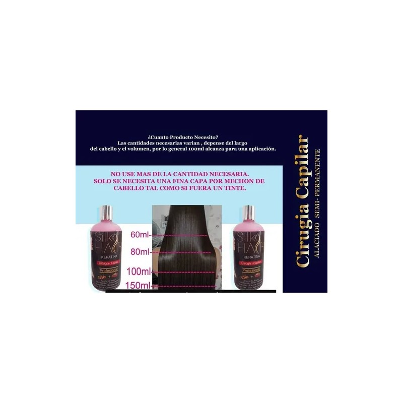 Alaciado Semi - Permanente De 500 Ml Con Keratina Silky