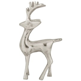 EGLO LIVING Decorative Baligian Reindeer, Elegant Christmas Decoration, Table Decoration, Christmas Living Room, Christmas Figure Deer, Metal in Silver, Height 20 cm