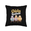 Easter Baby Chicks with Eggs Bunnies and Seasonal Decor Throw