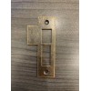 Antique/Vintage Style Door Strike Plate, Mortise, Striker, Keeper, Brass, 3-1/2"