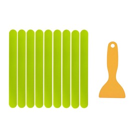 bathtub mat Non-slip safety shower non-slip strips, kitchen bathroom floor bathtub stairs ladder swimming pool adult and children bathtub stickers 30 strips, with scraper (Luminous green)