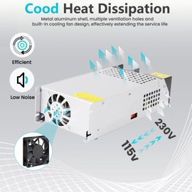 New Version DC 12V 83.3A 1000W Power Supply Transformer Switch, AC 110V to DC 12V Converter 83amp 1000W Switching Power Supply Adapter for LED Strip Light CCTV Camera Security System Radio 3D Printer