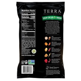 Terra Vegetable Chips, Sour Cream & Onion, 5 oz