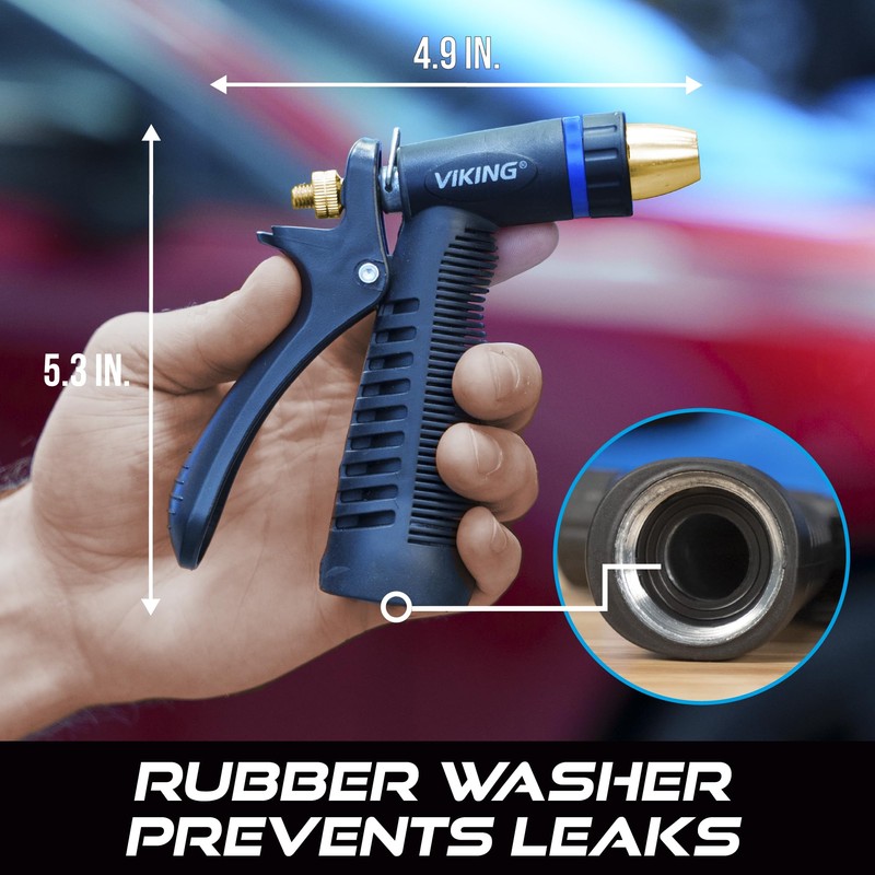 VIKING Hose Nozzle, Garden Hose Nozzle, Adjustable and Heavy Duty