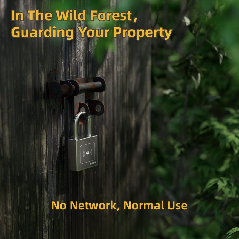 Battery Free Smart Padlock,Keyless Smart Lock, Electronic Lock,Smart Outdoor Lock,