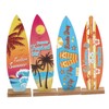 UKCOCO Set of 4 Wooden Surfboard Table Signs 8.3" Summer