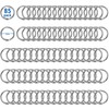 Binder Rings 1 Inch 85 Pcs- Nickel Plated Silver Metal