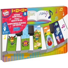 Spin Master Piano Notes Wood Sound Puzzle, for Families and Kids Ages 3 and up