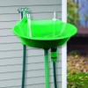 2-in-1 Outdoor Water Fountain and Faucet, Green