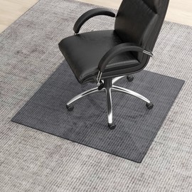 NeuType Glass Chair Mat, Tempered Glass Office Chair Mat for Carpet or Hardwood Floor - Effortless Rolling, Easy to Clean, Best for Your Home or Office Floor (36" x 36" x 1/5", Grey)