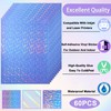 60 Sheets Printable Holographic Laminate Sheets Vinyl Sticker Paper Printable